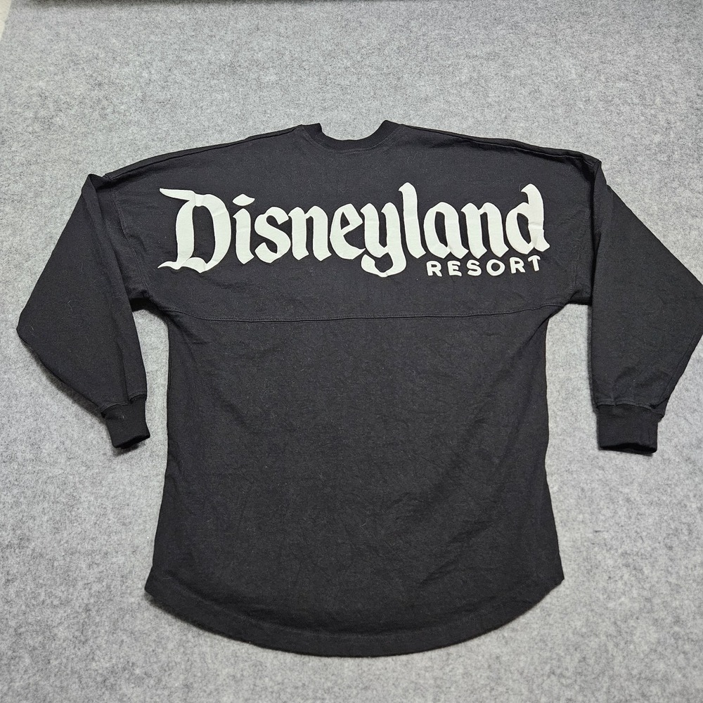 Disneyland Resort Black Adult Sm Spirit Jersey Long Sleeve Puffy Graphic T-Shirt